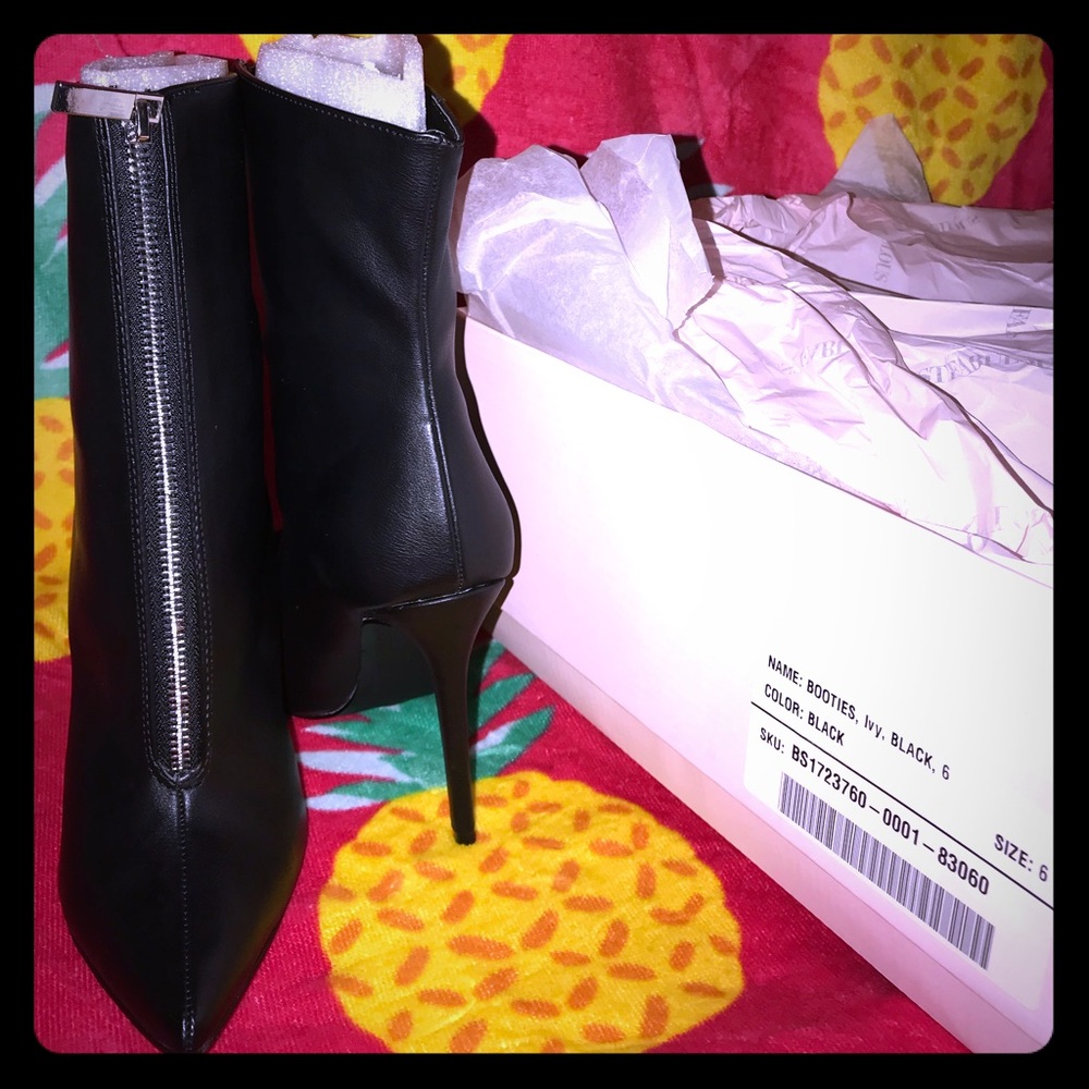 Stiletto black booties